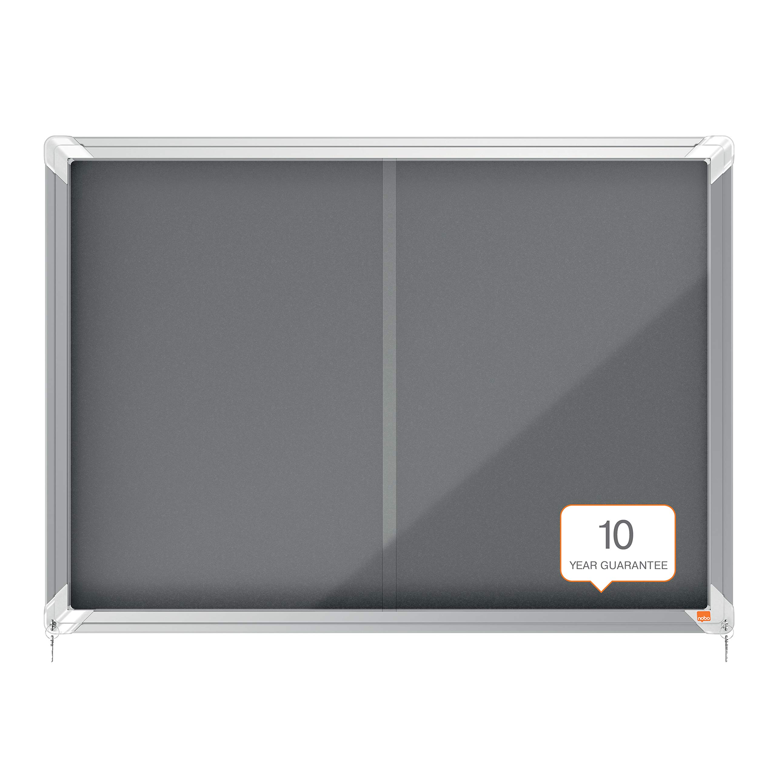nobo-premium-plus-vitrine-d-int-rieur-8xa4-fond-feutre-gris-922x665mm-porte-coul image 2