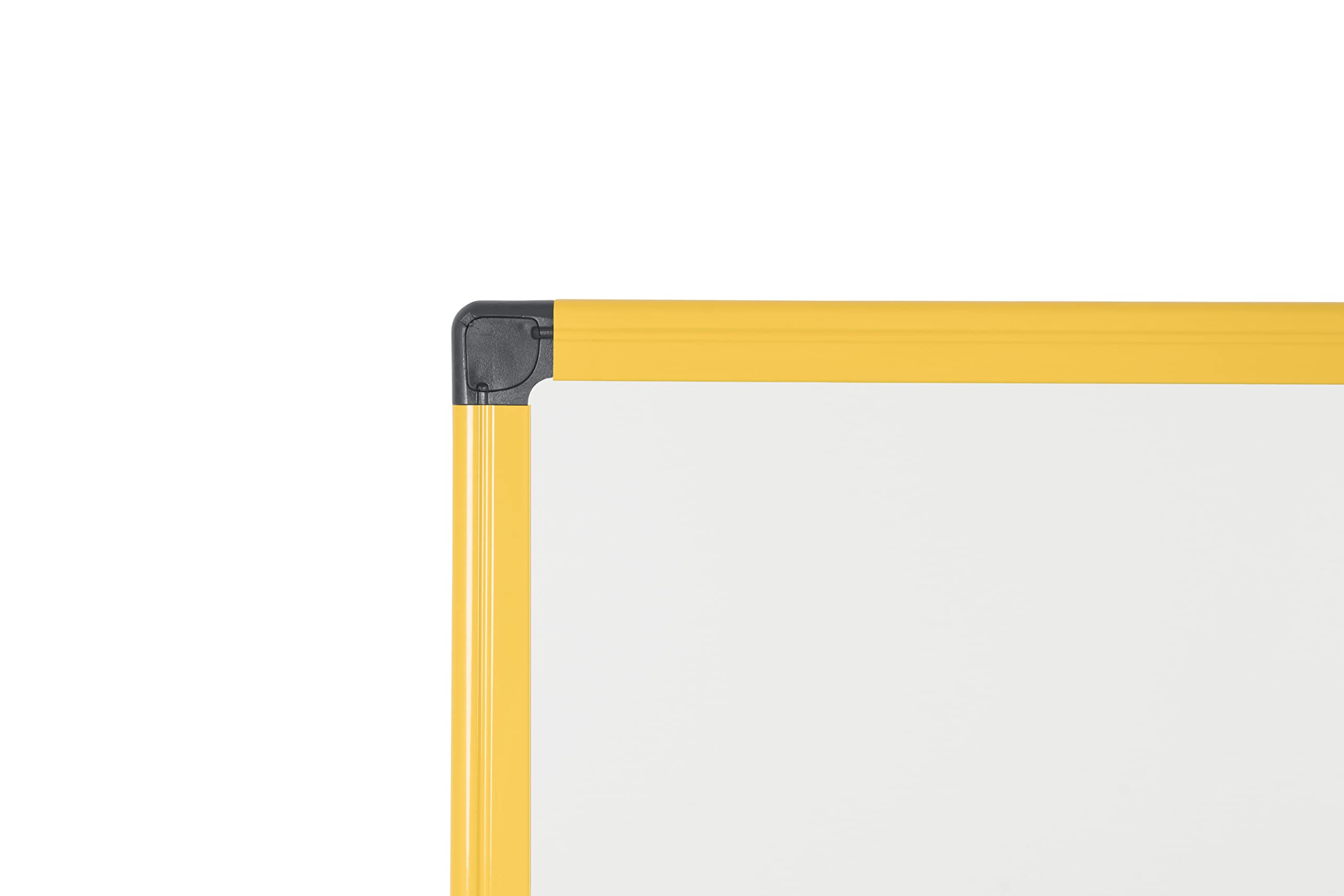 bi-office-maya-tableau-blanc-magn-tique-120-x-90-cm-cadre-aluminium-jaune image 4