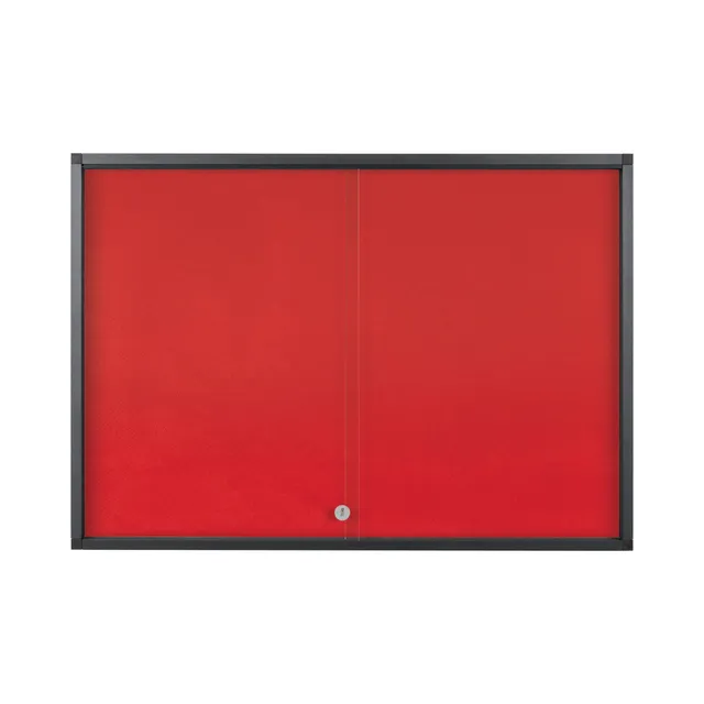bi-office-exhibit-extra-vitrine-d-exposition-8xa4-feutre-rouge-portes-coulissant image 1