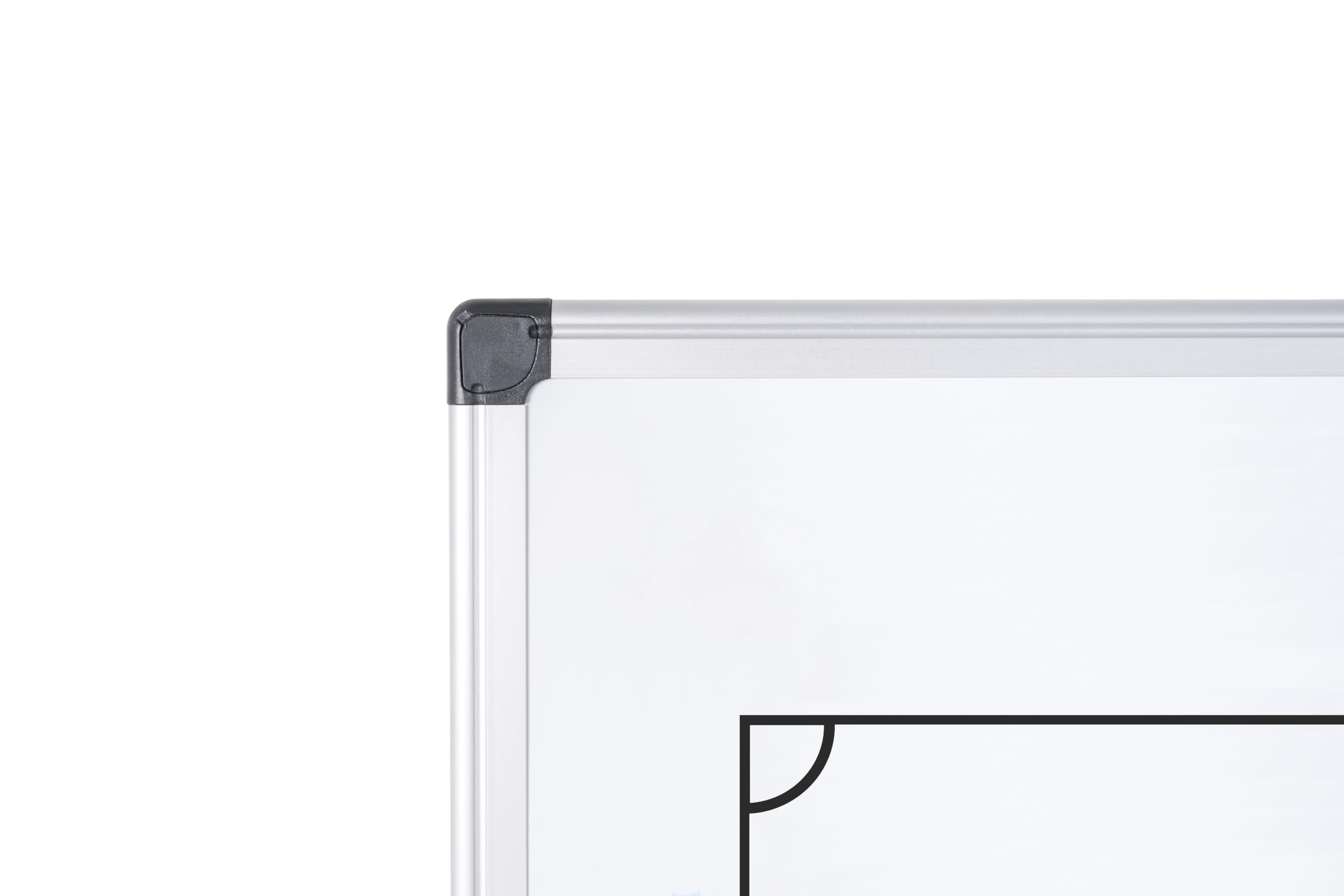 bi-office-maya-tableau-blanc-magn-tique-football-a4-acier-laqu-cadre-aluminium image 3