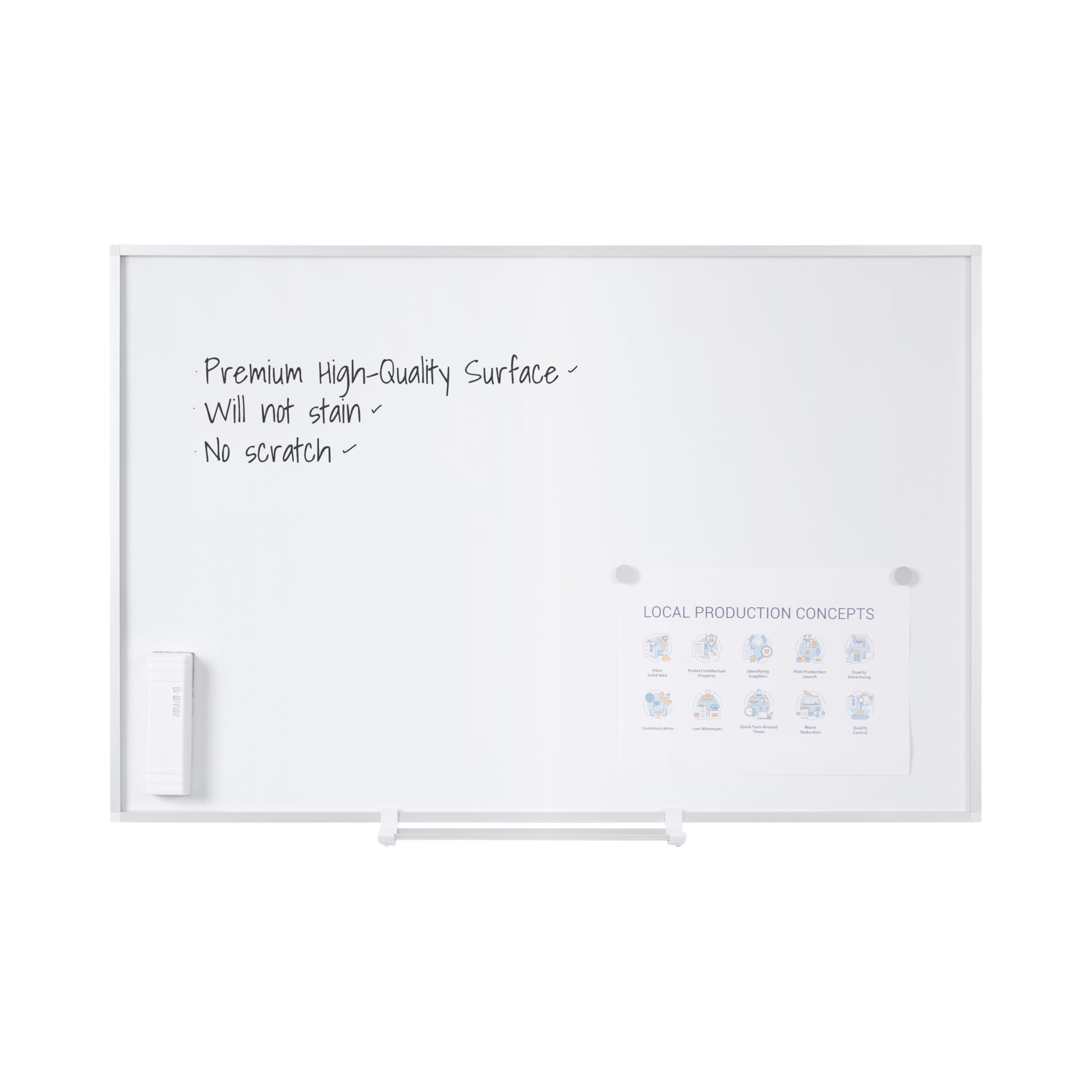bi-office-new-generation-tableau-blanc-magn-tique-maill-90-x-60-cm-cadre-alumini image 1