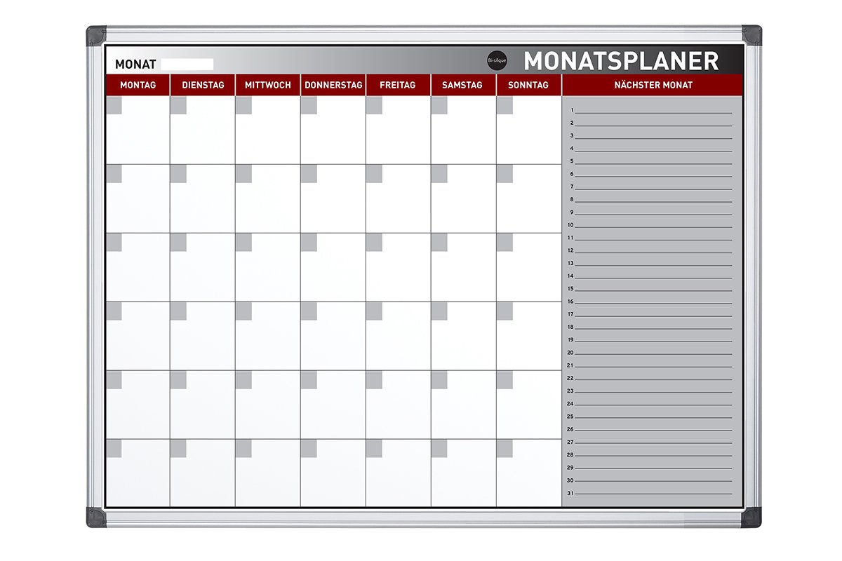 bi-office-earth-maya-planificateur-mensuel-magn-tique-90-x-60-cm-cadre-aluminium image 1