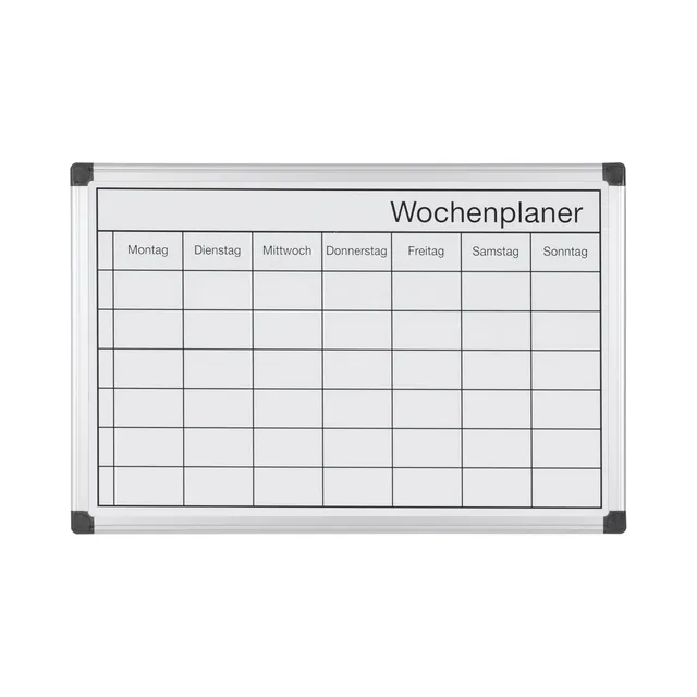 bi-office-maya-agenda-semainier-tableau-magn-tique-hebdomadaire-cadre-aluminium image 1