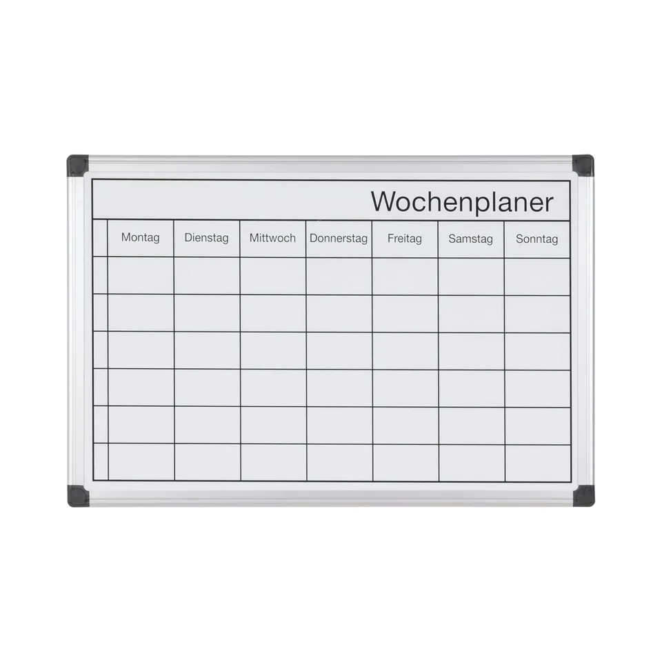 bi-office-maya-agenda-semainier-tableau-magn-tique-hebdomadaire-cadre-aluminium image 1