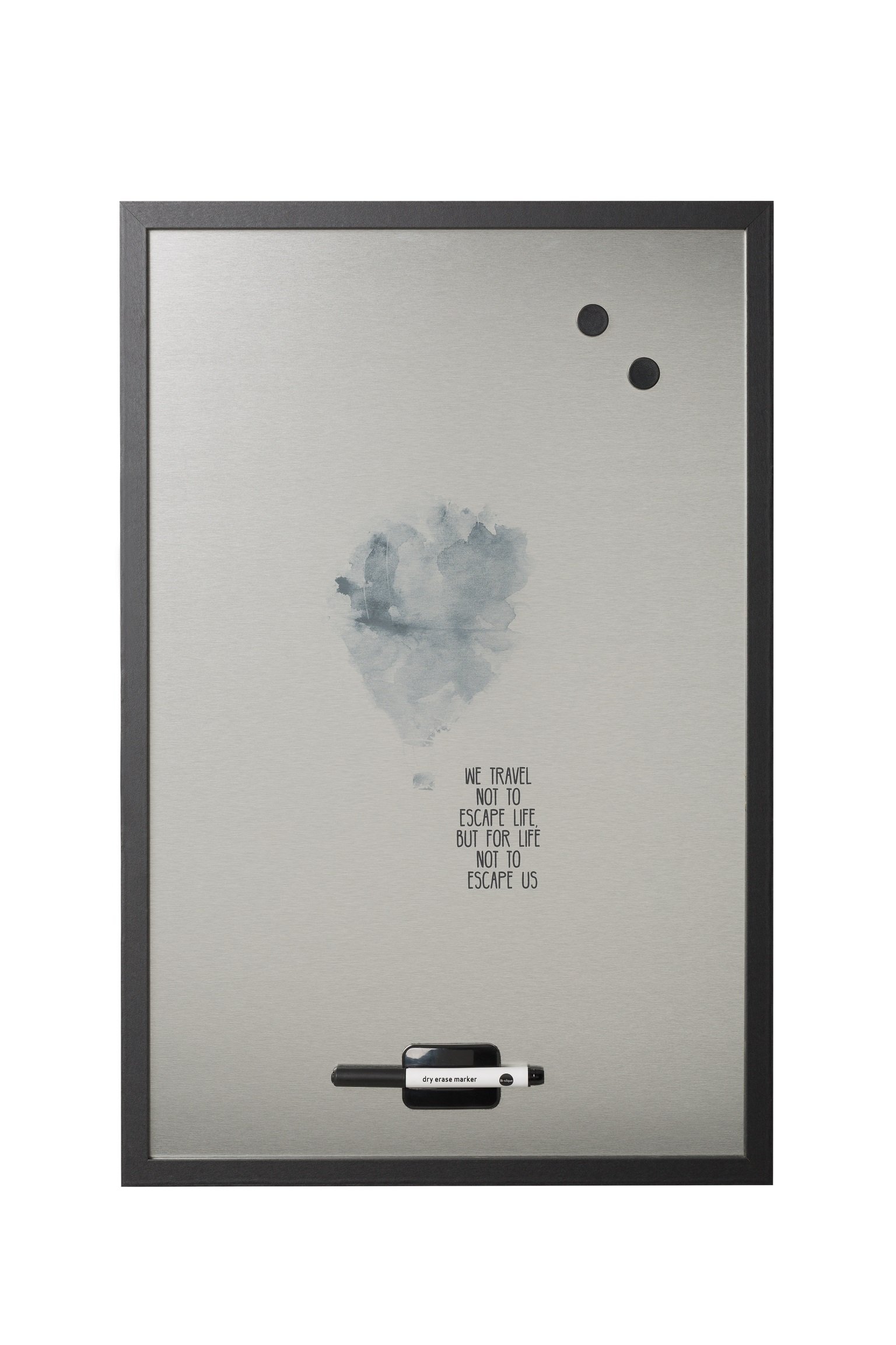 bi-office-tableau-blanc-ink-montgolfi-re-magn-tique-40x60cm-cadre-mdf-noir-finit image 1