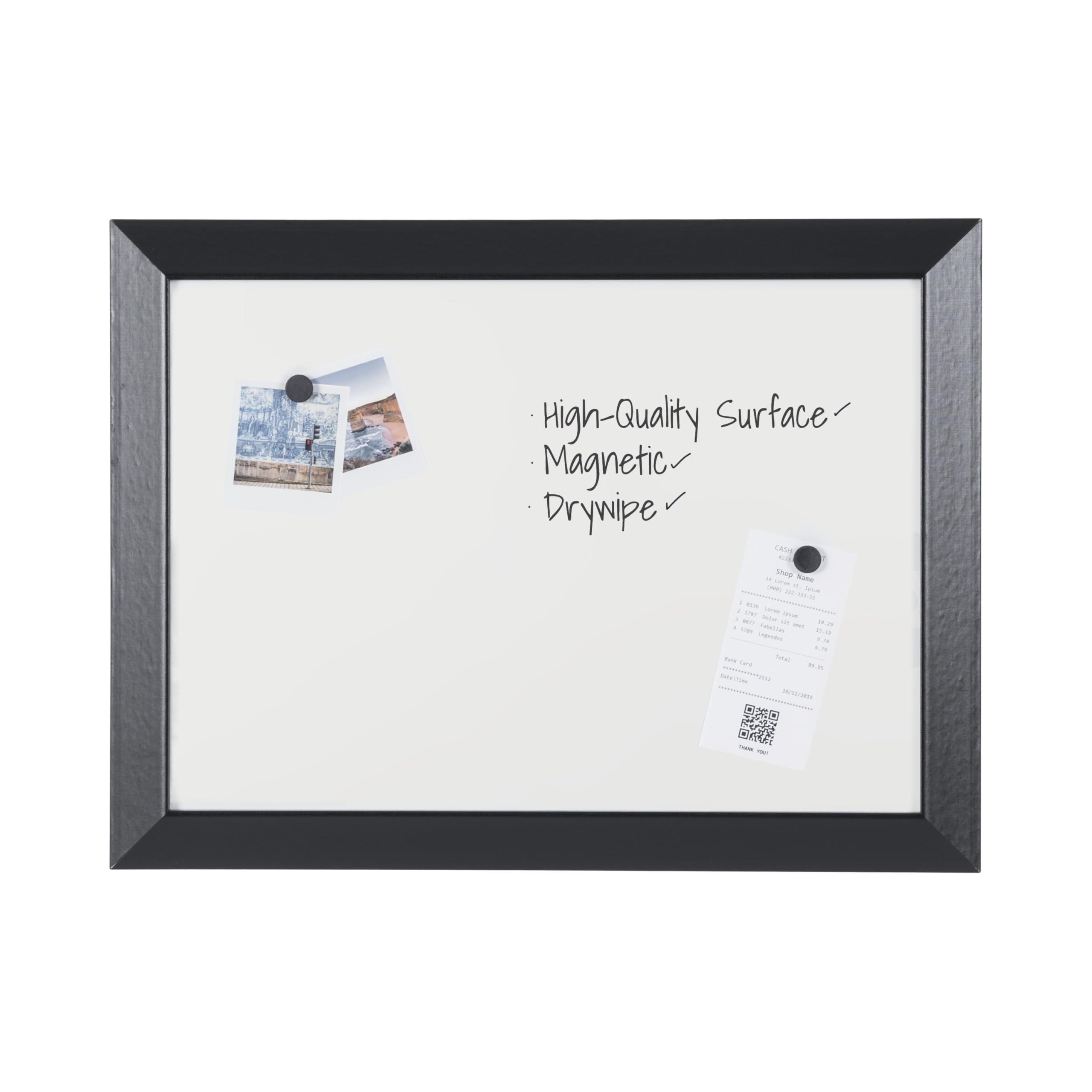bi-office-kamashi-tram-tableau-blanc-magn-tique-60-x-45-cm-cadre-noir image 1