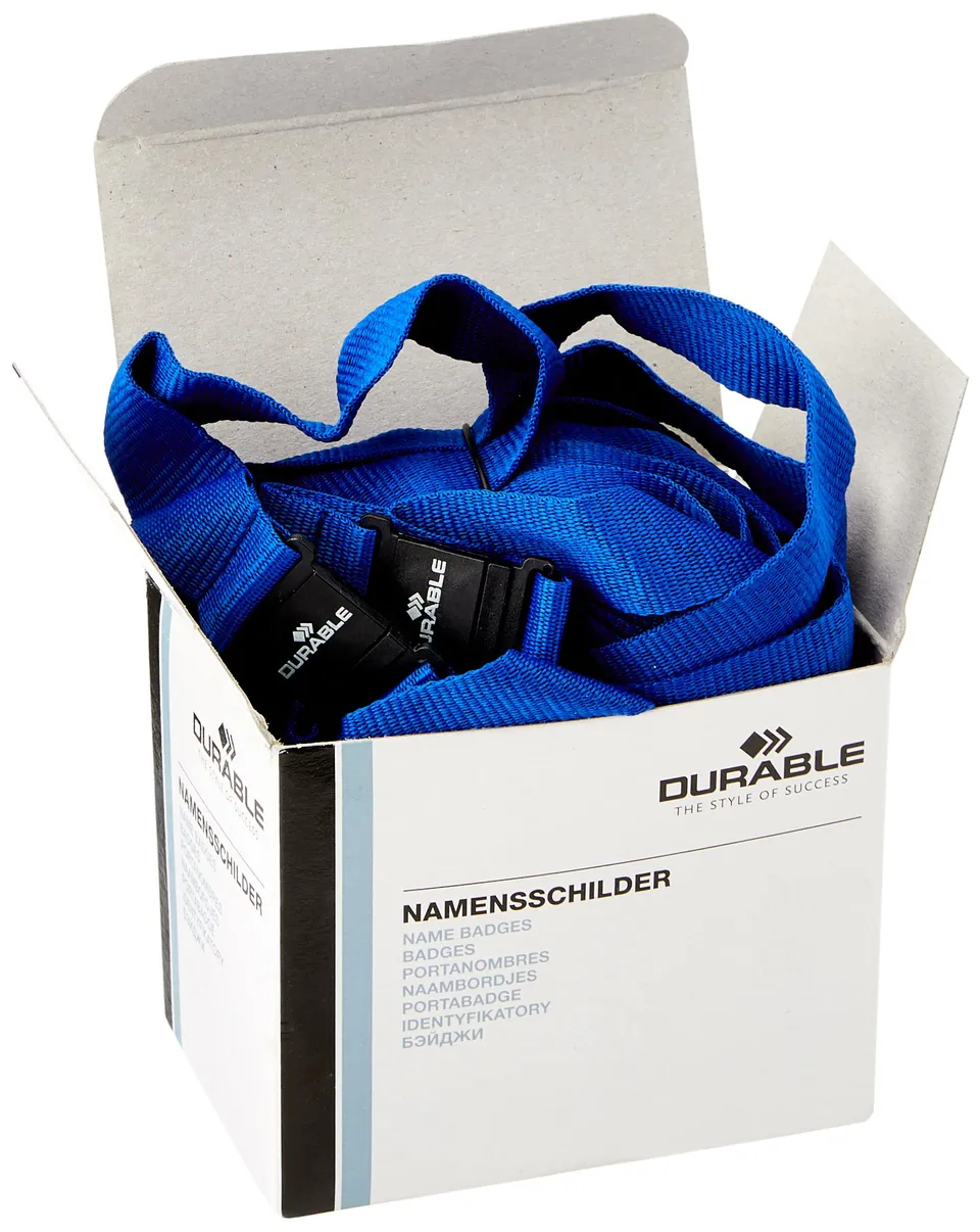 durable-lacet-textile-universel-mousqueton-s-curit-44-cm-bleu-x10-813707 image 1