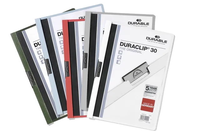 durable-duraclip-30-chemise-clip-30-feuilles-a4-coloris-assortis image 1