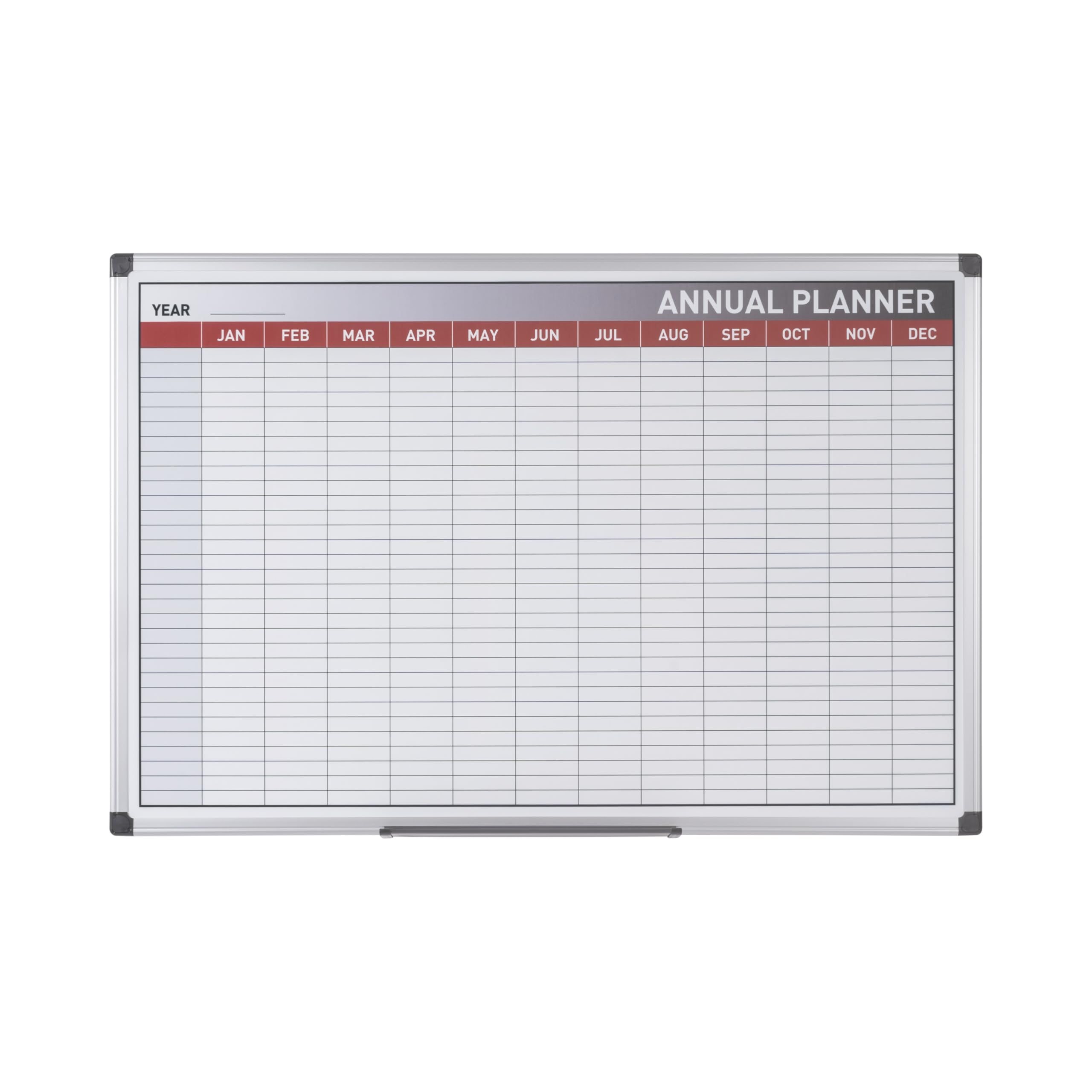 bi-office-maya-tableau-blanc-planning-annuel-magn-tique-90-x-60-cm-16-lignes image 2