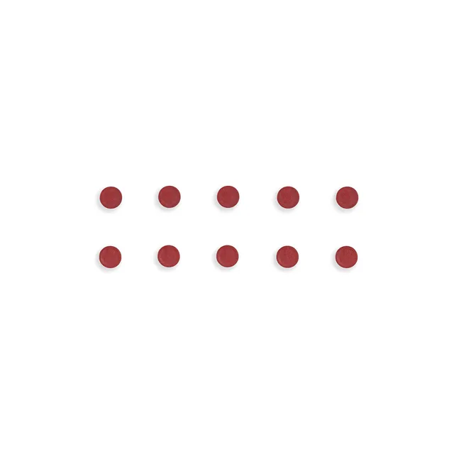 bi-office-maya-lot-de-10-aimants-ronds-15-mm-rouge-pour-tableau-blanc image 1