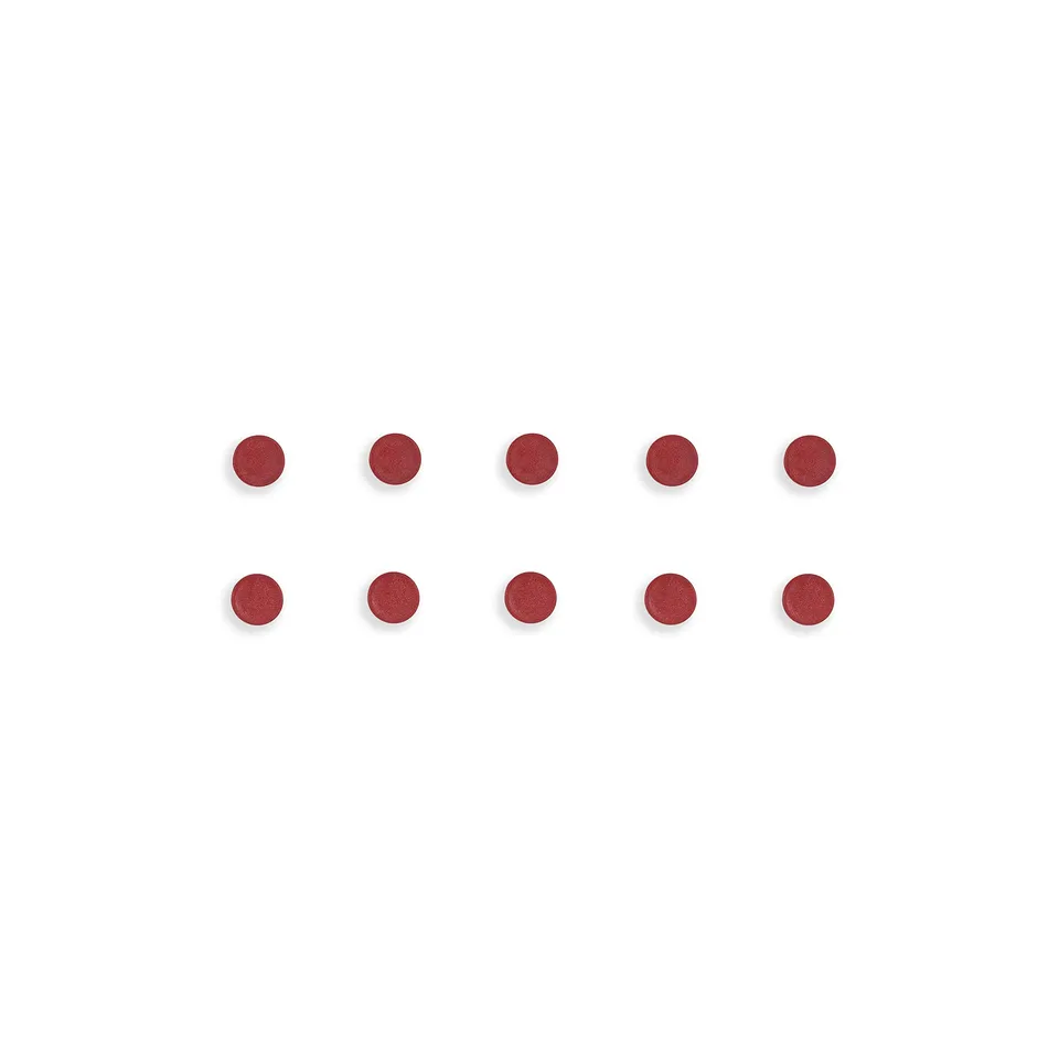 bi-office-maya-lot-de-10-aimants-ronds-15-mm-rouge-pour-tableau-blanc image 1