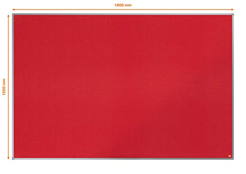 nobo-essence-tableau-d-affichage-feutre-1800x1200-mm-cadre-aluminium-rouge image 8