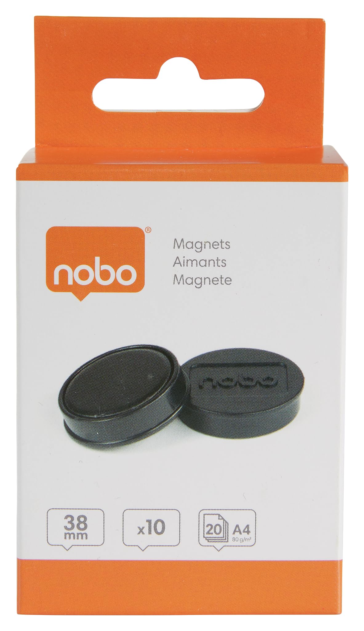nobo-aimants-pour-tableau-blanc-magn-tique-38-mm-x10-noir-1915312 image 7