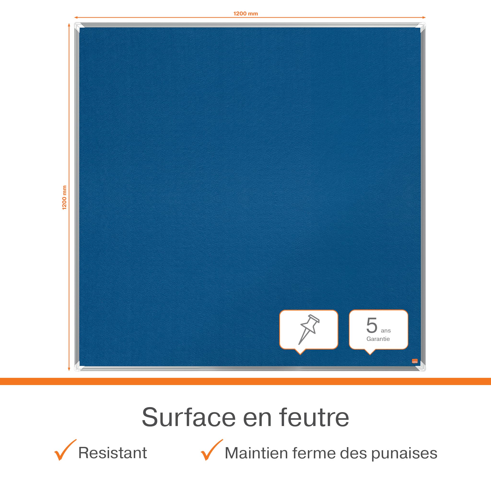 nobo-premium-plus-tableau-d-affichage-en-feutre-1200-x-1200-mm-cadre-aluminium-b image 3