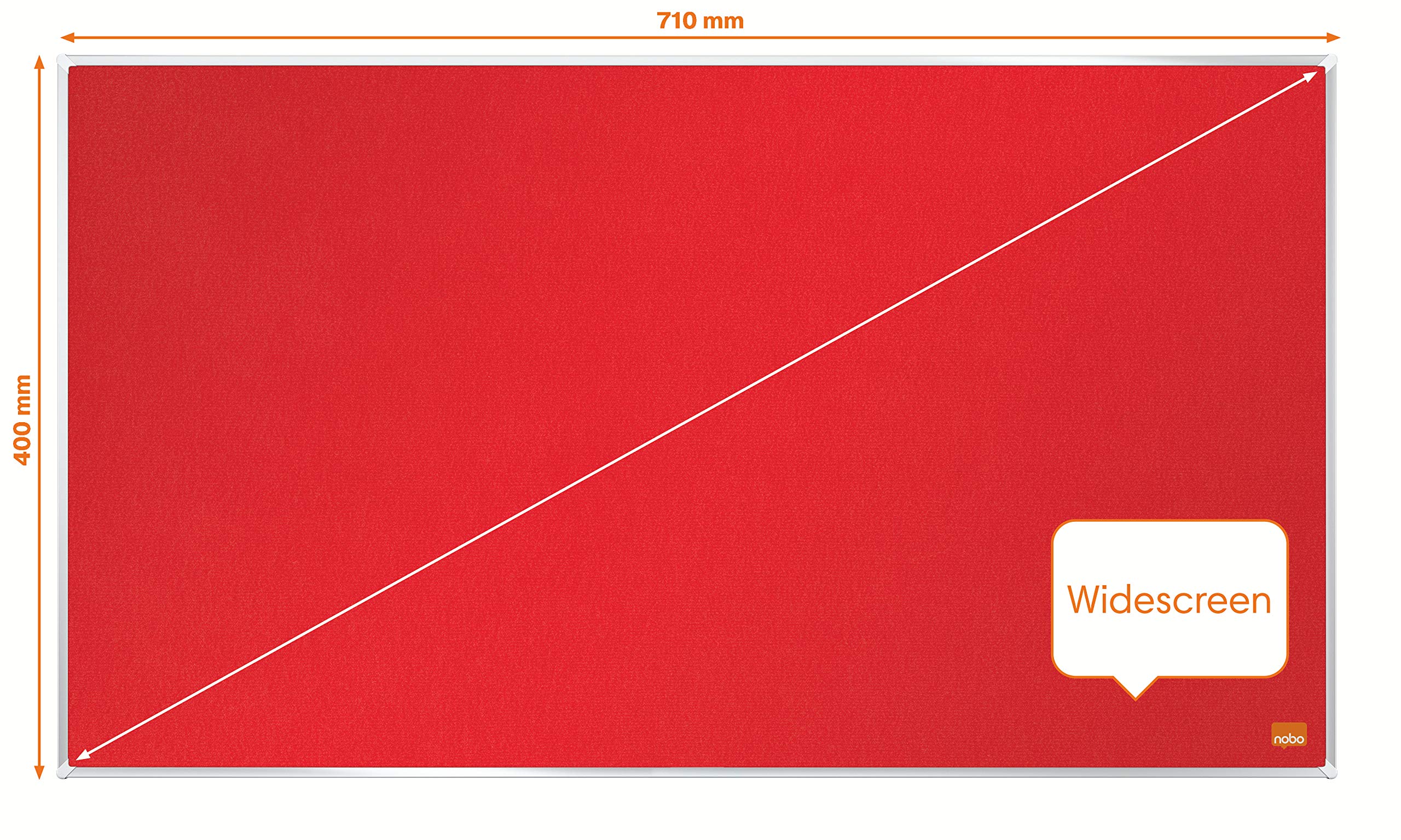 nobo-impression-pro-tableau-d-affichage-feutre-widescreen-710x400mm-rouge image 3