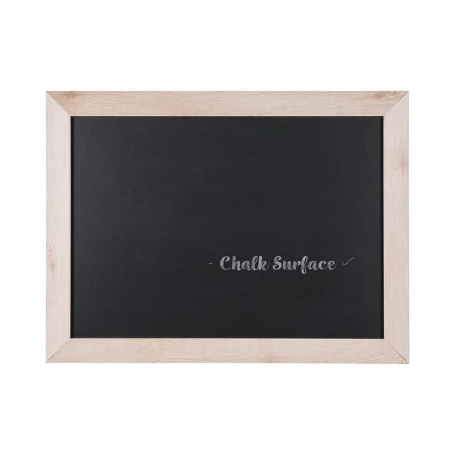 bi-office-kamashi-bianco-tableau-craie-noir-90-x-60-cm-cadre-mdf-pin-blanc image 1