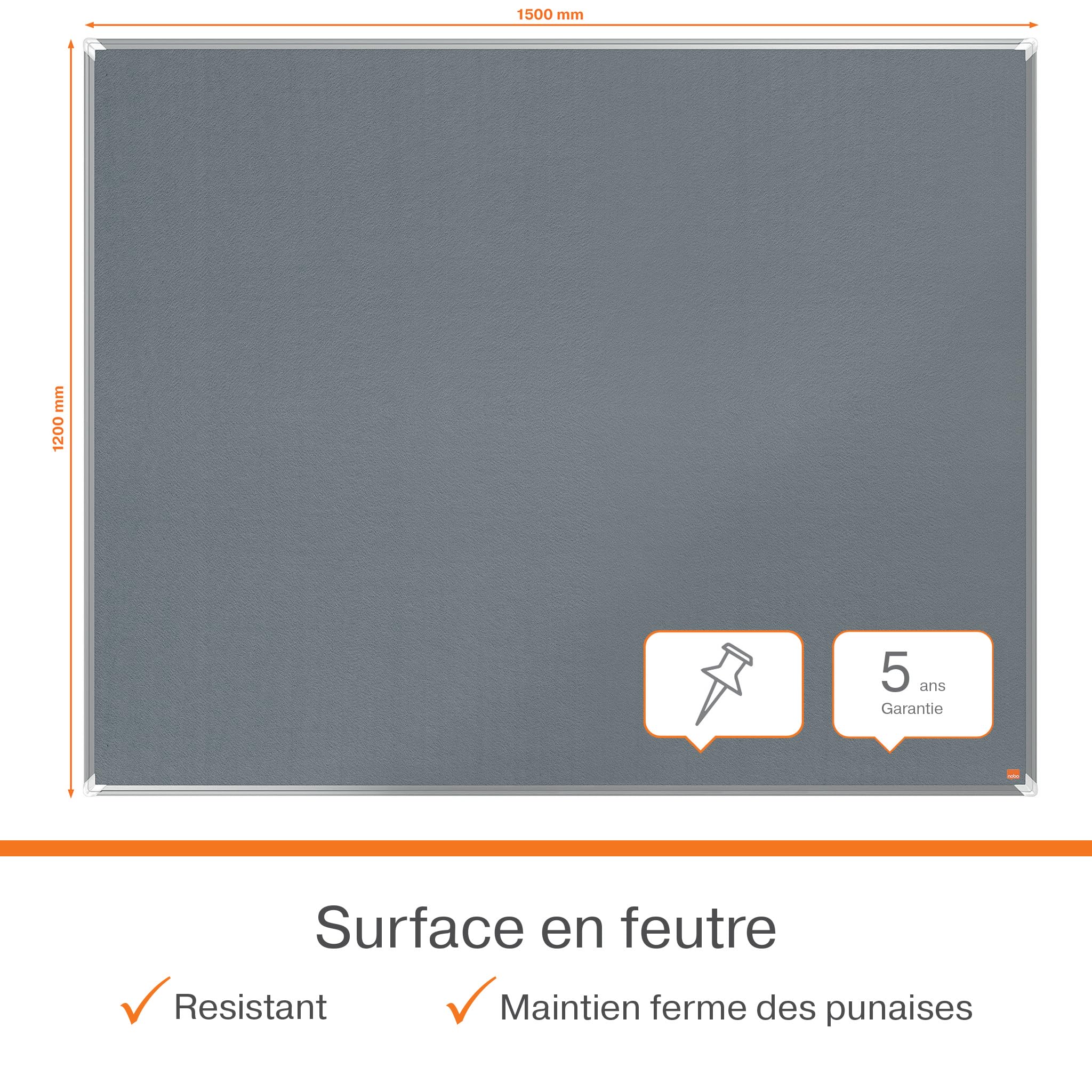 nobo-tableau-d-affichage-feutre-premium-plus-1500x1200mm-1915198-cadre-aluminium image 3