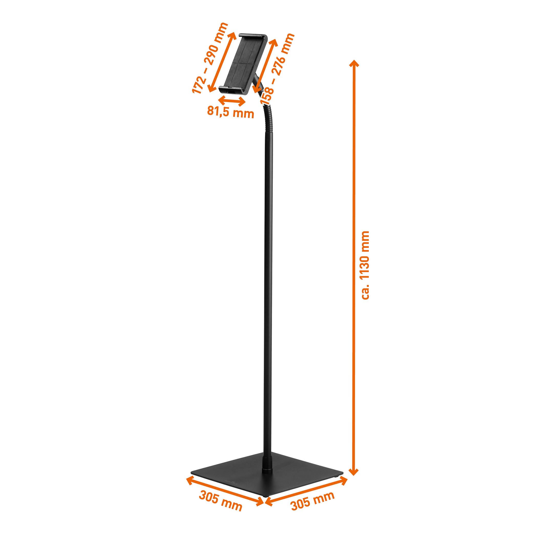 durable-894501-support-tablette-sur-pied-7-13-pouces-noir image 2