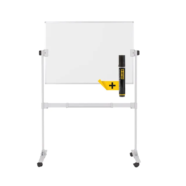bi-office-ayda-tableau-blanc-pivotant-double-face-1065x750mm-non-magn-tique-stru image 1