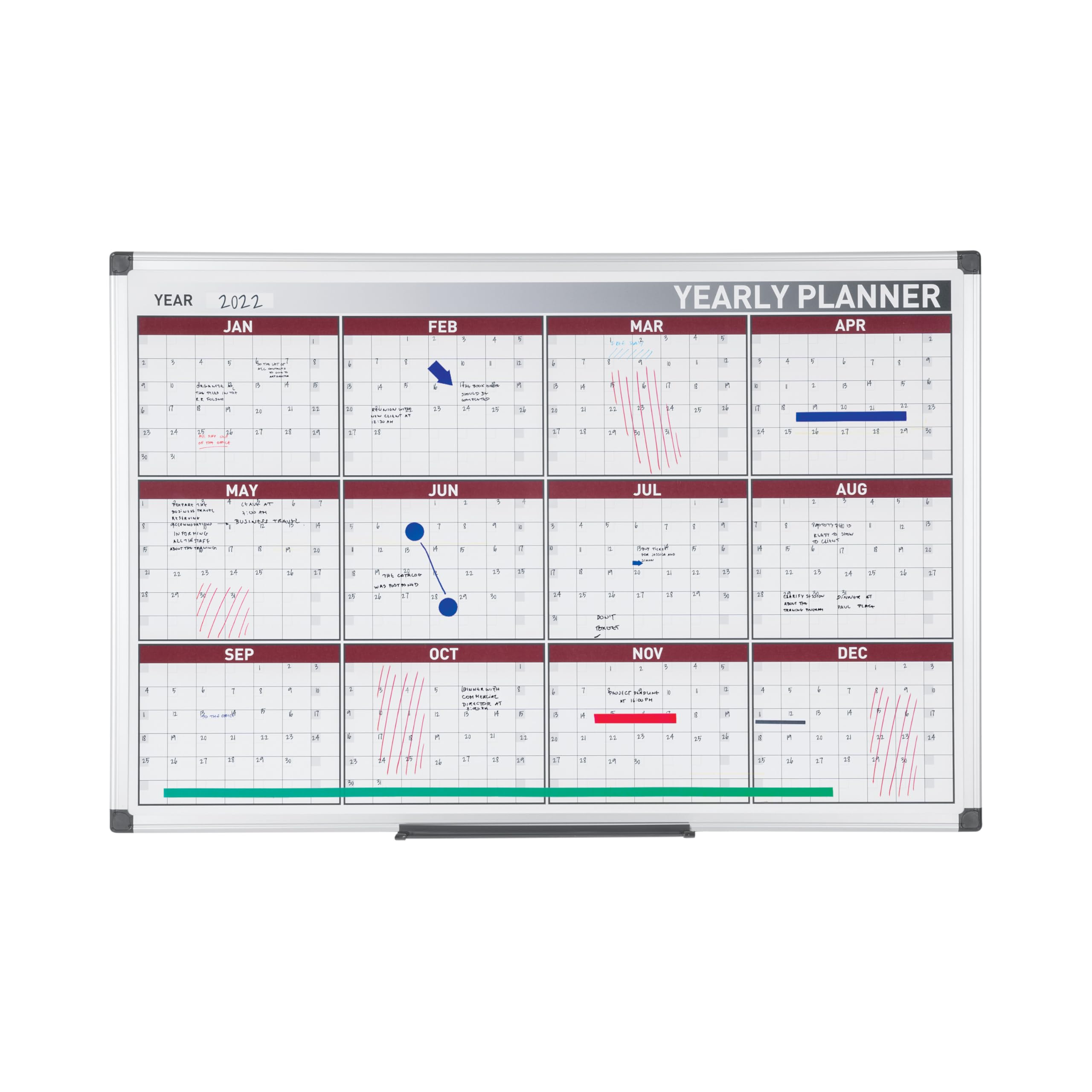 bi-office-maya-planning-annuel-tableau-blanc-magn-tique-90-x-60-cm-12-mois image 4