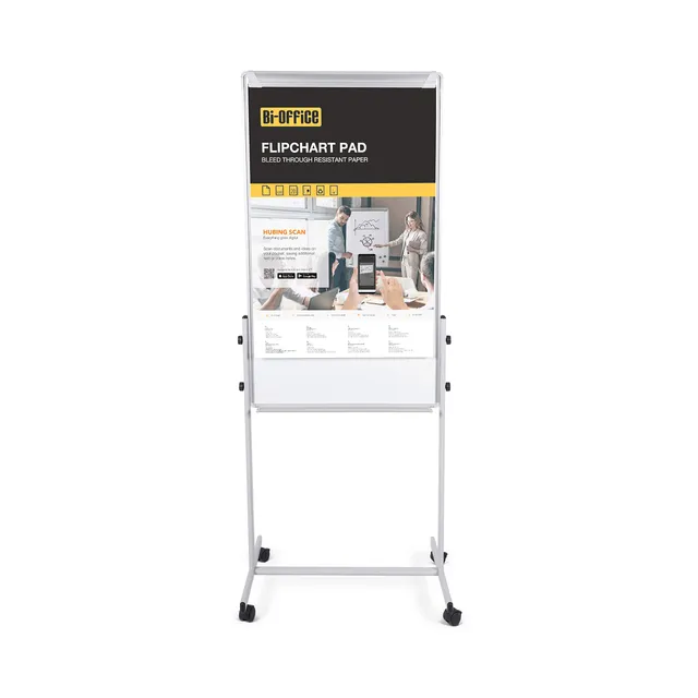 bi-office-duo-chevalet-de-conf-rence-mobile-magn-tique-r-versible-70-x-120-cm-bl image 1
