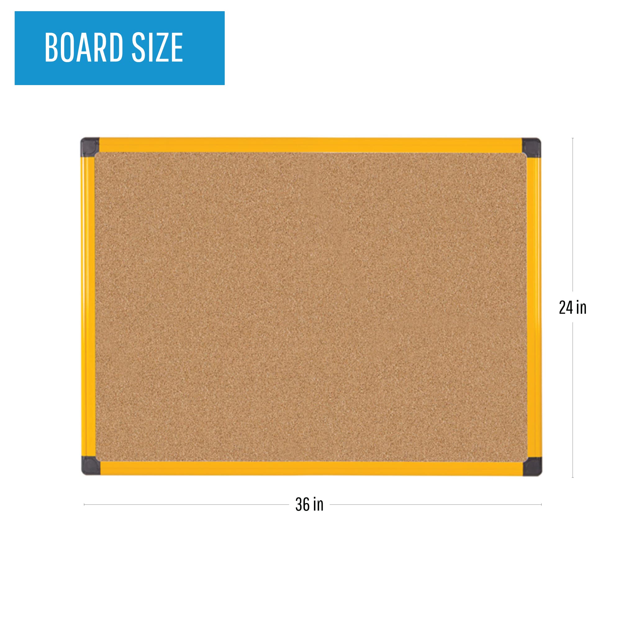 bi-office-maya-tableau-d-affichage-li-ge-90-x-60-cm-cadre-aluminium-jaune image 4