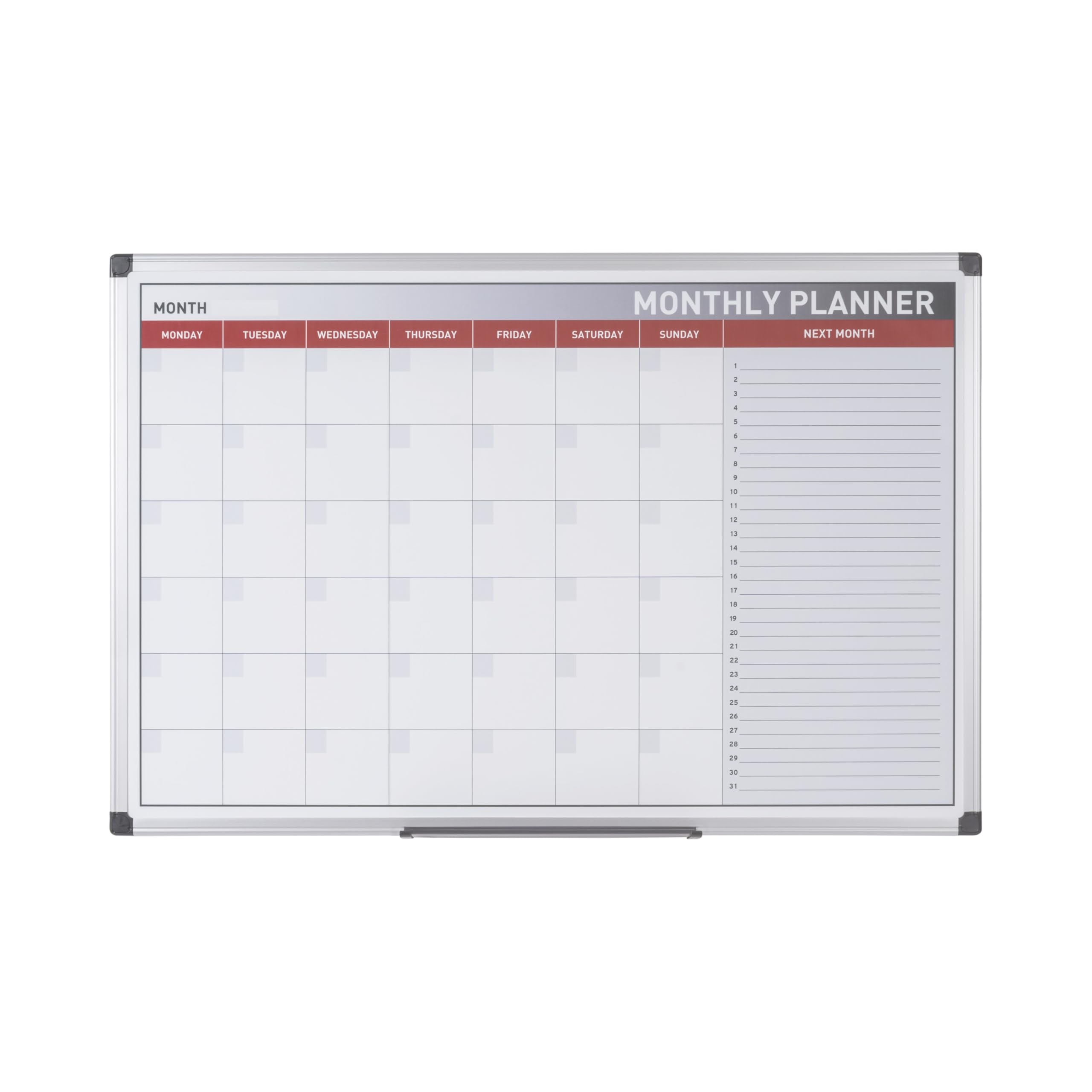 bi-office-maya-planificateur-mensuel-magn-tique-60-x-45-cm-cadre-aluminium image 2