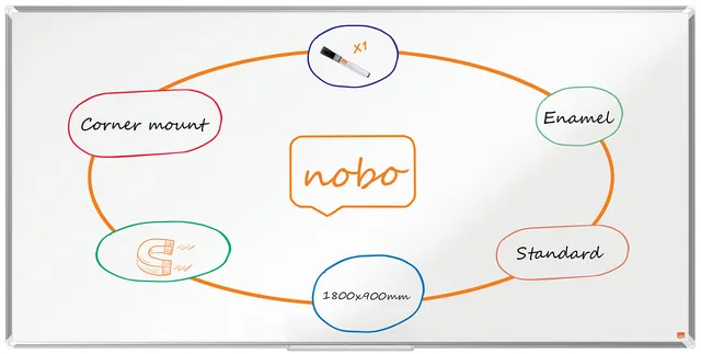nobo-tableau-blanc-magn-tique-maill-premium-plus-1800x900-mm-cadre-aluminium-bla image 1