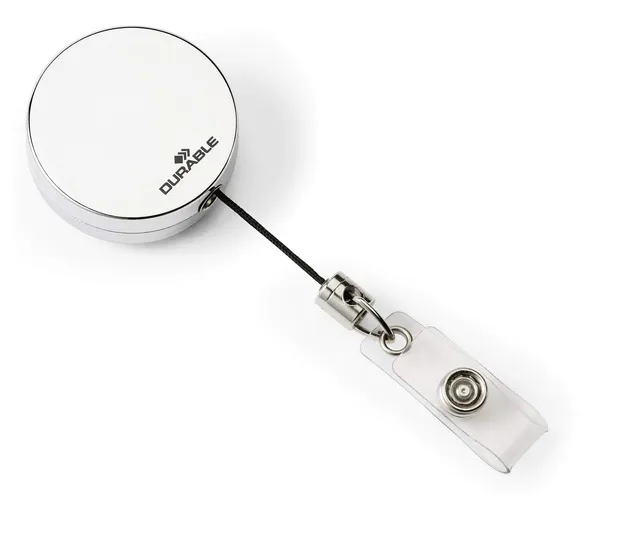 durable-enrouleur-de-badge-m-tal-chrom-cordon-80-cm-bo-te-de-10 image 1