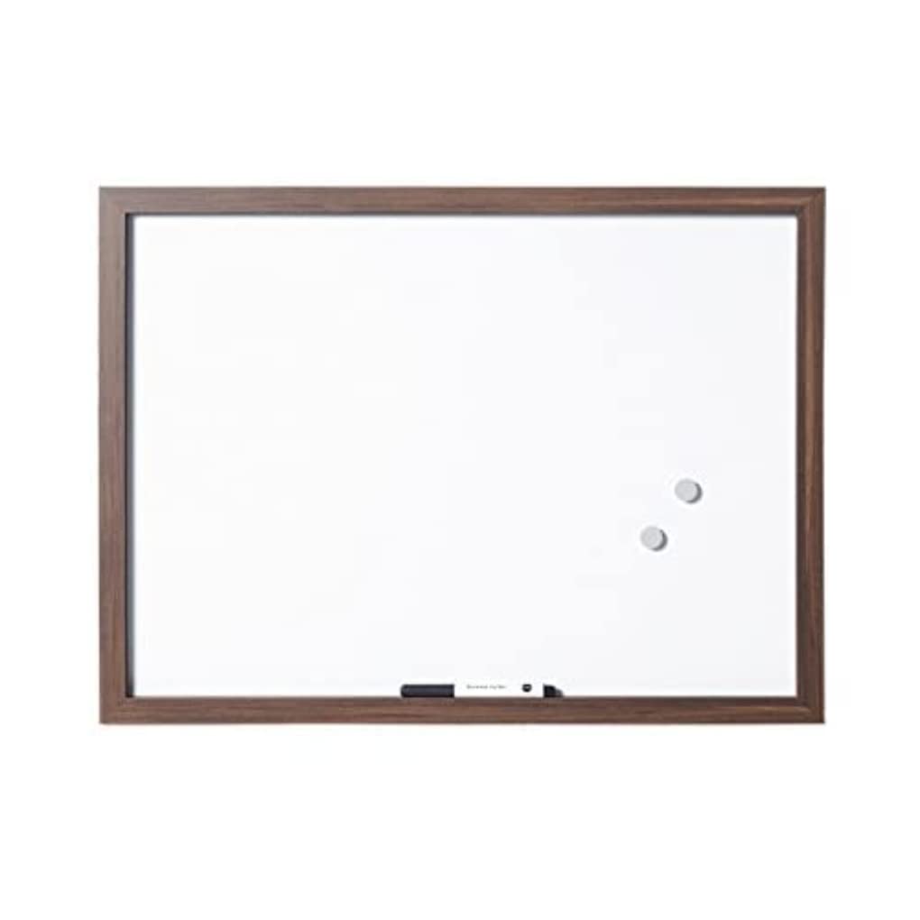 bi-office-optimum-tableau-blanc-magn-tique-60-x-45-cm-cadre-noyer image 1