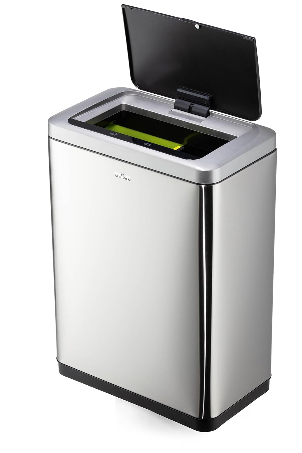 durable-no-touch-duo-poubelle-automatique-2-x-20-l-argent-inox-sans-contact image 1