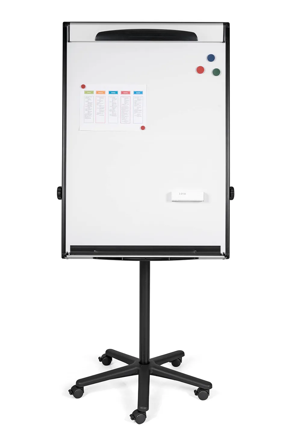 bi-office-design-chevalet-de-conf-rence-mobile-magn-tique-noir-70-x-100-cm image 1