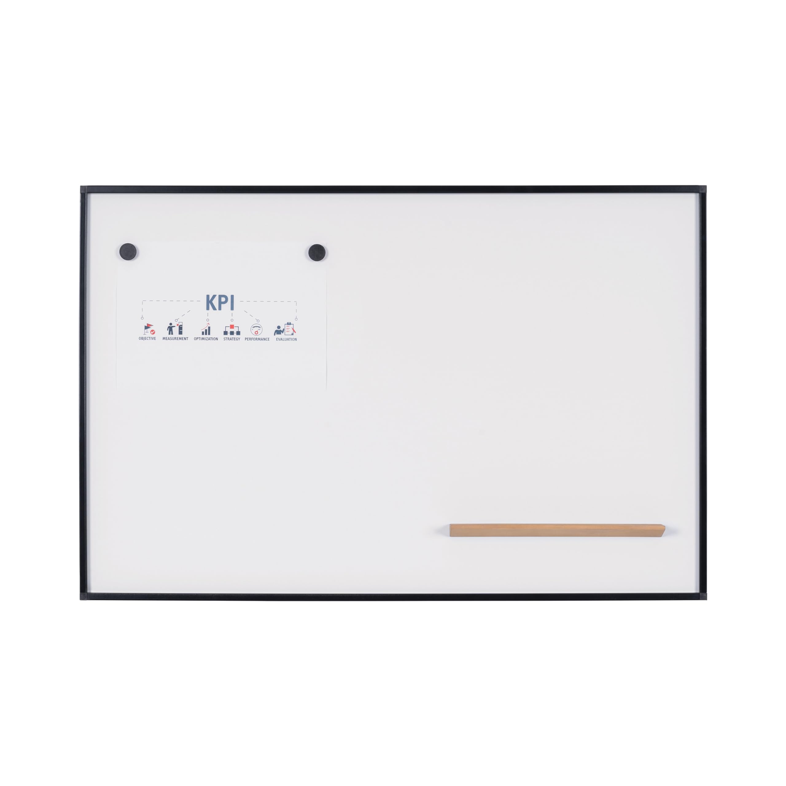 bi-office-new-generation-a9-tableau-blanc-magn-tique-90x60cm-acier-laqu-cadre-al image 1