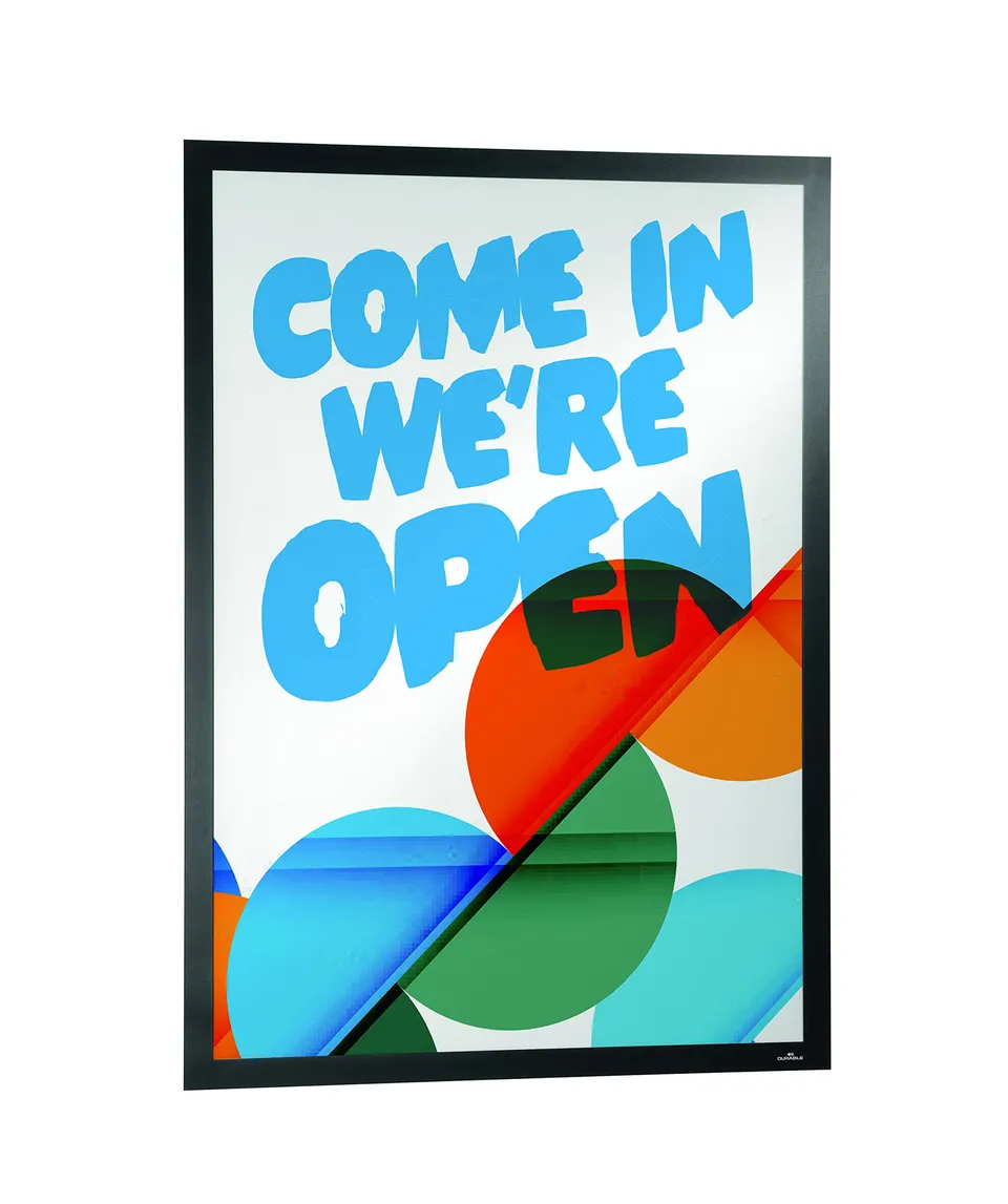 durable-duraframe-poster-505401-cadre-d-affichage-adh-sif-50-x-70-cm-noir image 1