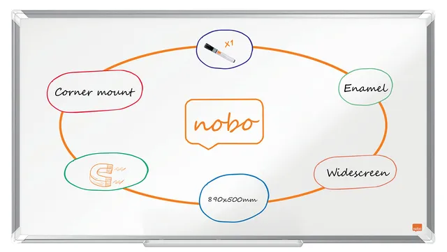 nobo-premium-plus-tableau-blanc-magn-tique-maill-widescreen-890x500mm image 1