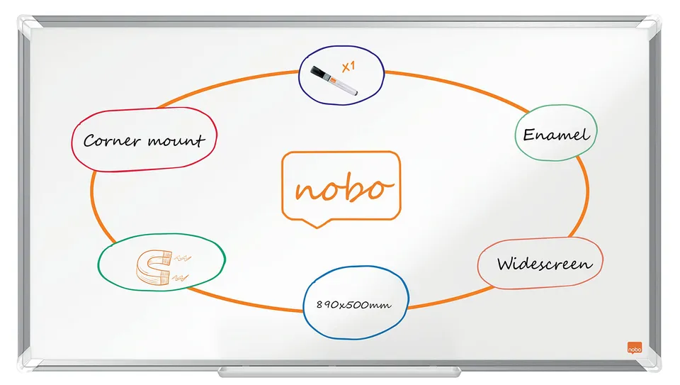 nobo-premium-plus-tableau-blanc-magn-tique-maill-widescreen-890x500mm image 1