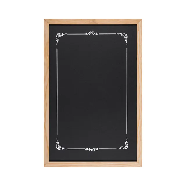 bi-office-basic-tableau-noir-craie-d-coratif-60-x-40-cm-cadre-en-pin image 1