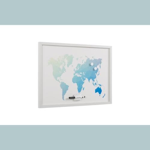 bi-office-tableau-blanc-polygon-carte-du-monde-magn-tique-60x40cm image 8