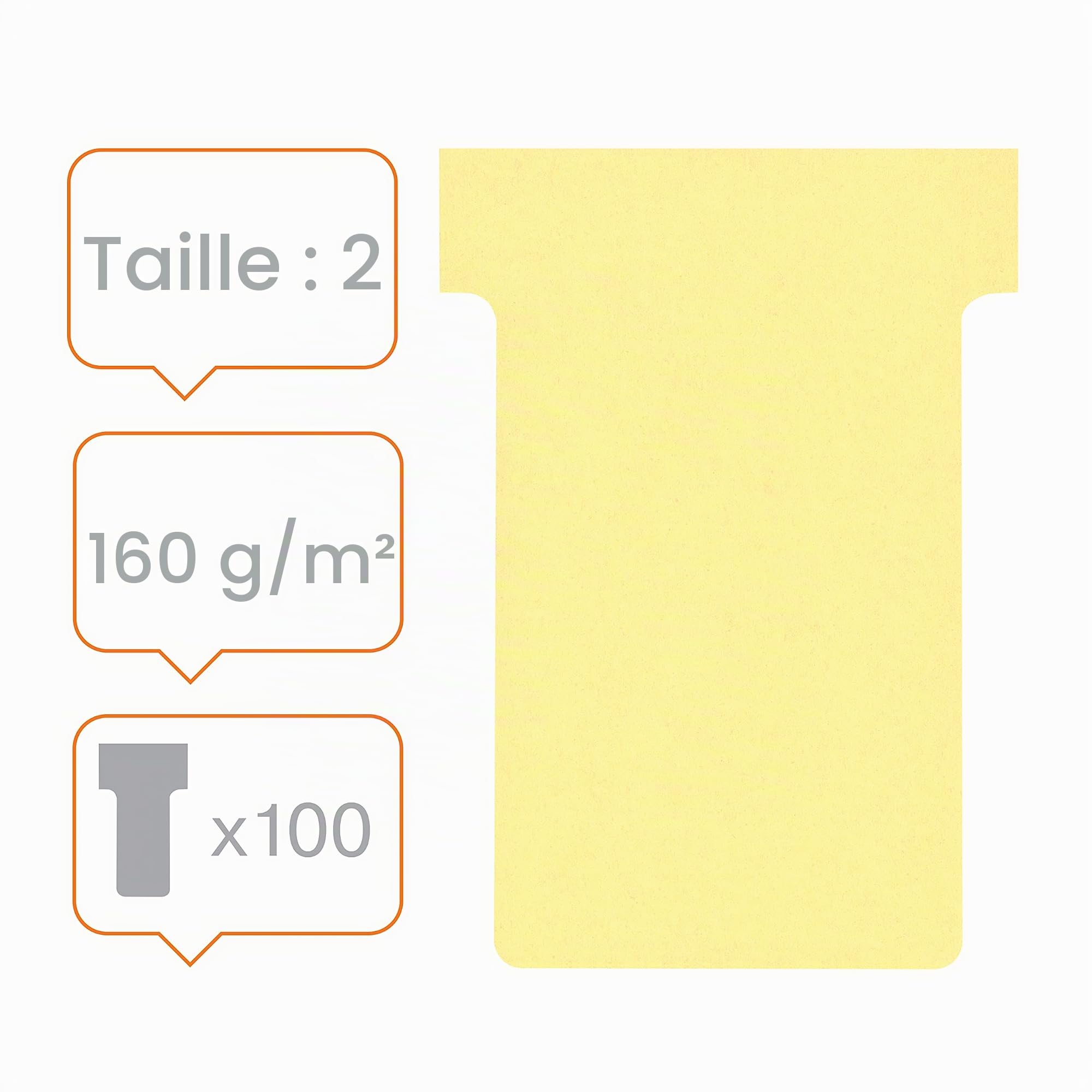 nobo-lot-de-100-fiches-t-pour-planning-indice-2-jaune-85-x-60-mm image 2