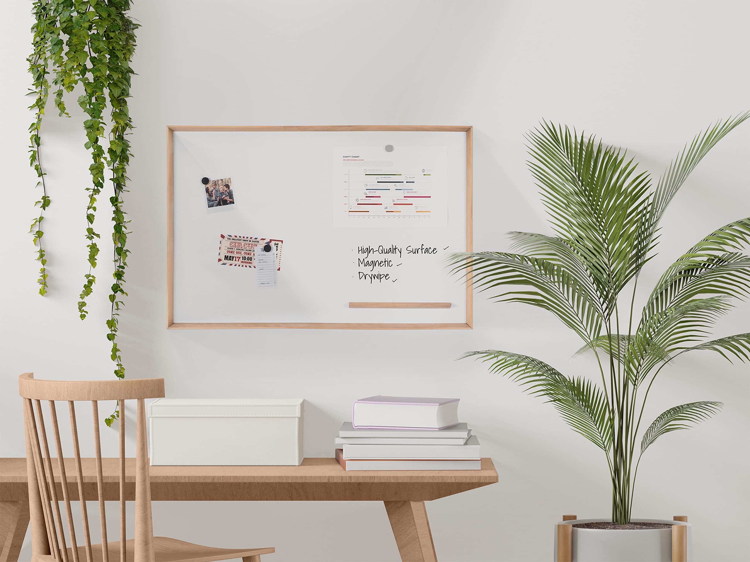 bi-office-inversa-tableau-blanc-magn-tique-design-60-x-45-cm-acier-laqu-cadre-bo image 2