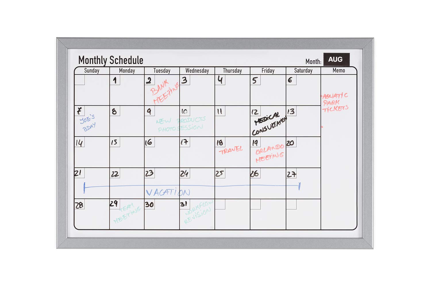 bi-office-tableau-magn-tique-planning-mensuel-cadre-effet-bois-gris image 3