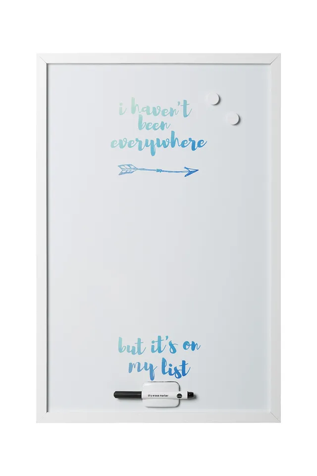 bi-office-tableau-blanc-polygon-montgolfi-re-magn-tique-40x60cm-cadre-mdf-blanc image 1