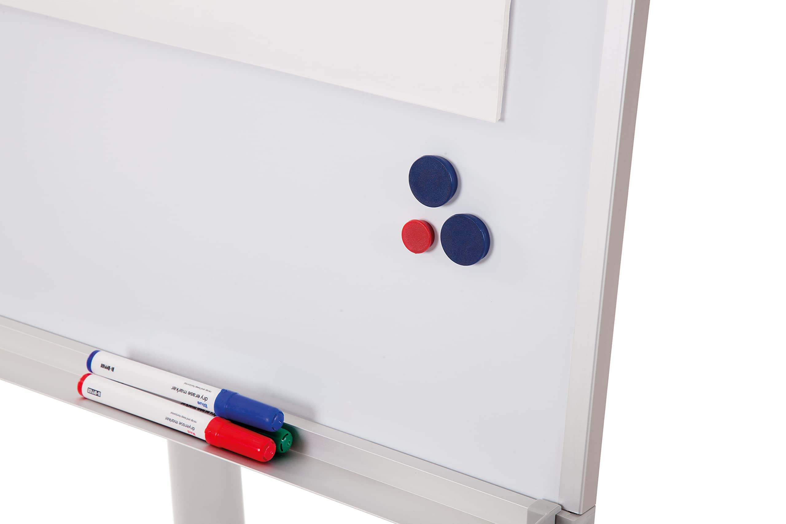 bi-office-chevalet-de-conf-rence-mobile-magn-tique-70x100-cm-cadre-aluminium-gri image 6