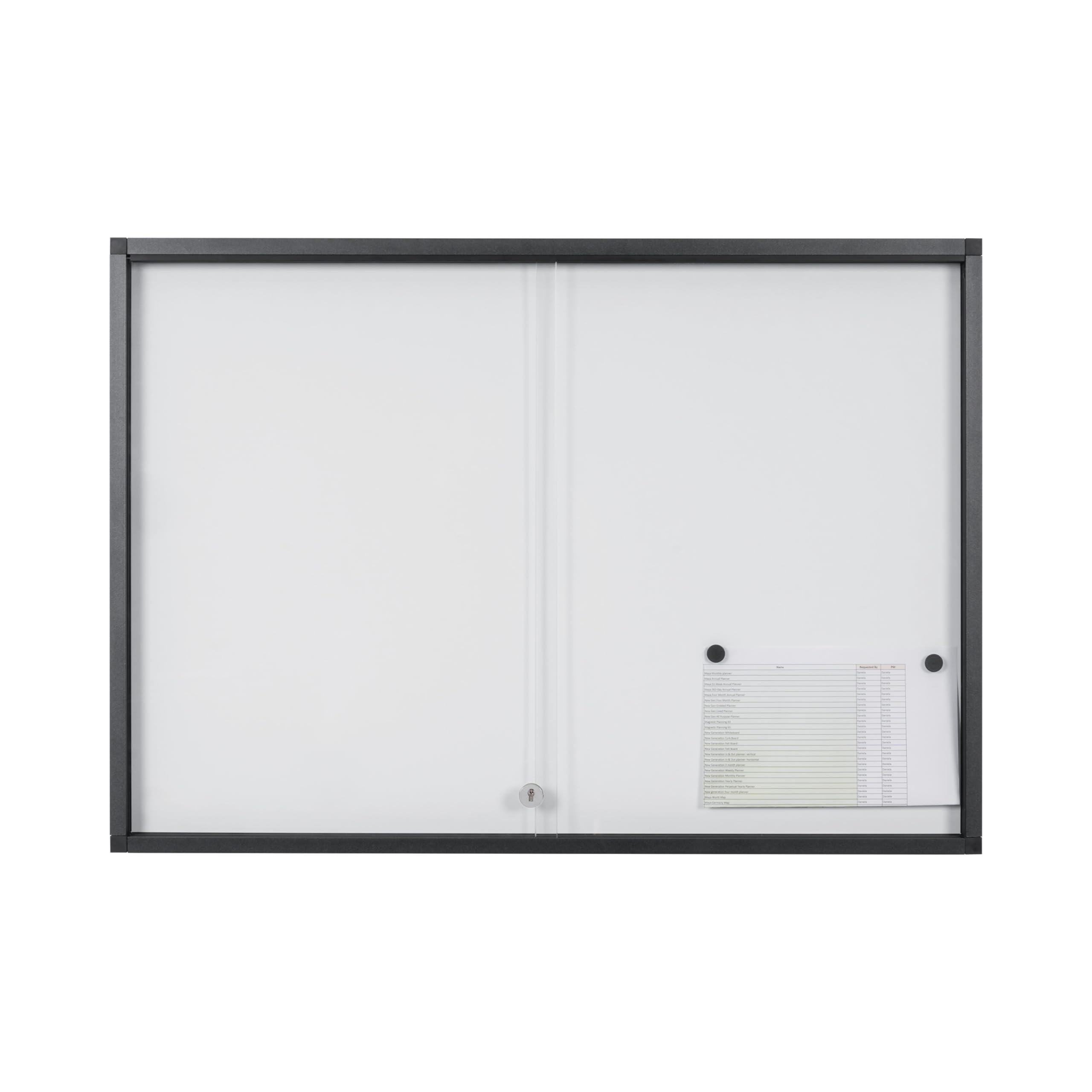 bi-office-exhibit-extra-vitrine-magn-tique-10xa4-portes-coulissantes-verre-cadre image 1