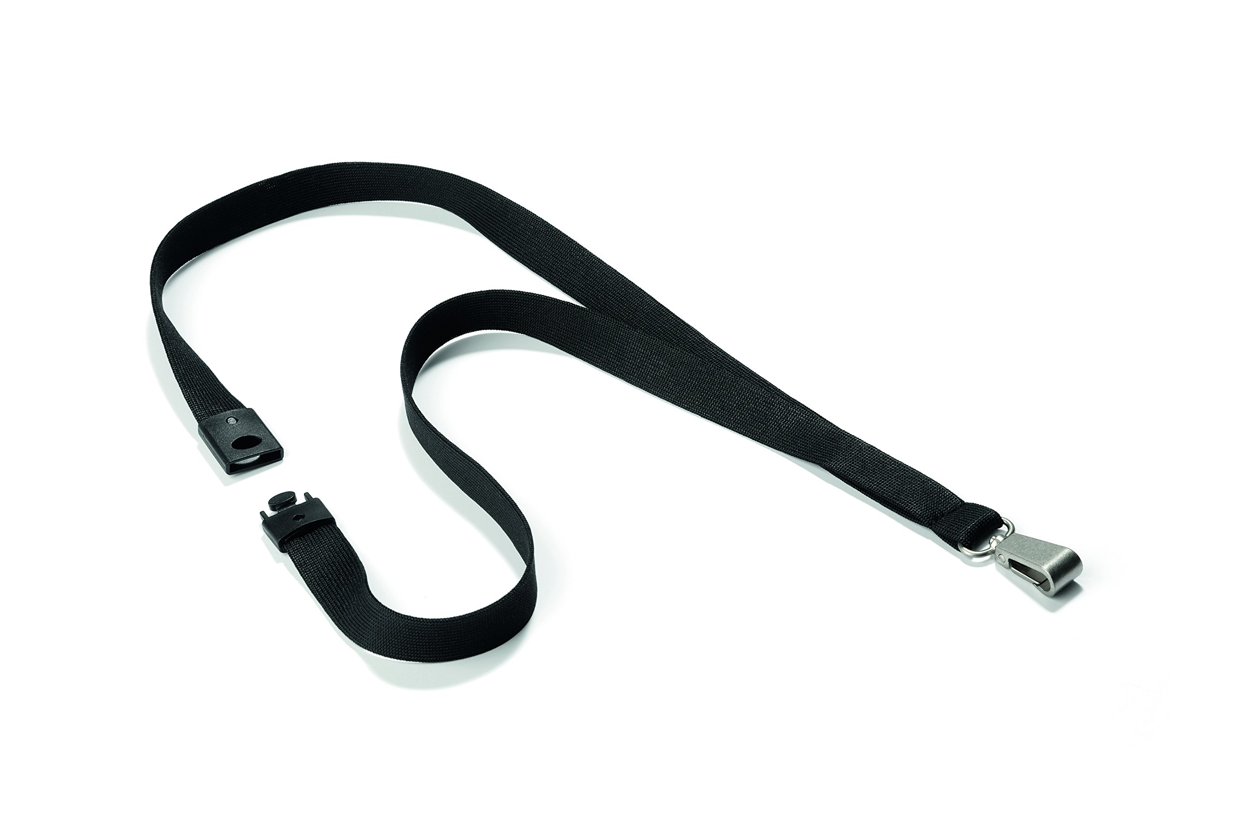 durable-soft-colour-lacet-textile-avec-mousqueton-noir-44-cm-x-15-mm image 1