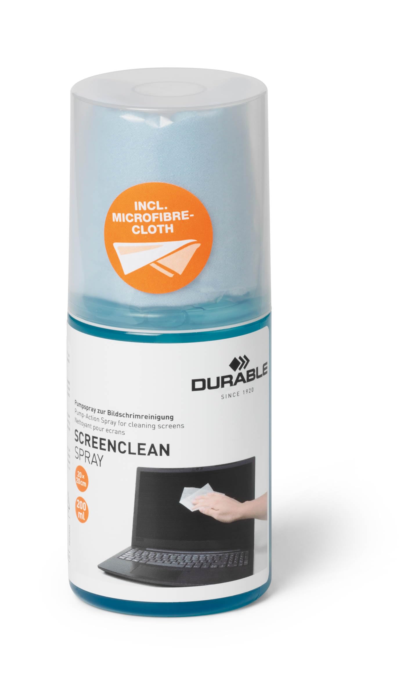 durable-screenclean-582300-spray-nettoyant-cran-200-ml-chiffon-microfibre image 2