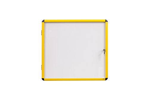 bi-office-exhibit-vitrine-d-int-rieur-murale-6-x-a4-cadre-aluminium-jaune-fond-m image 5