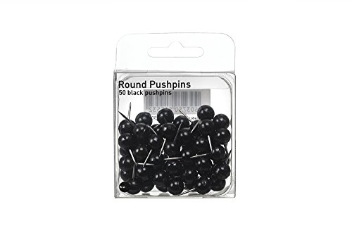 bi-office-lot-de-50-punaises-t-te-ronde-noires image 6