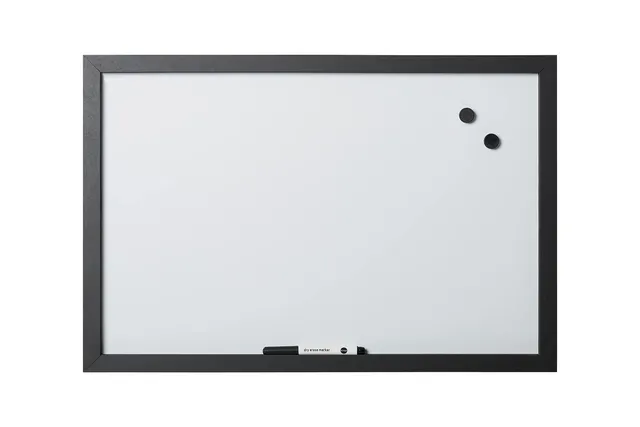 bi-office-optimum-tableau-blanc-magn-tique-effa-able-sec-60-x-45-cm-cadre-mdf-fi image 1