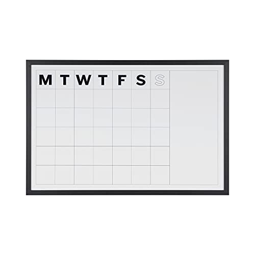 bi-office-planning-agenda-mensuel-magn-tique-tableau-90-x-60-cm-cadre-noir image 3